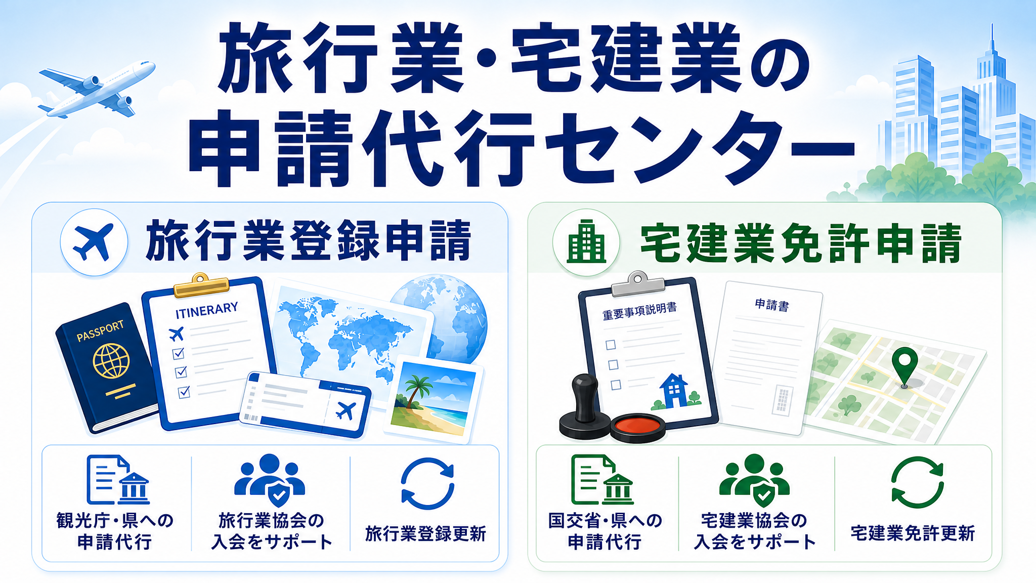 旅行業・宅建業の申請代行センター